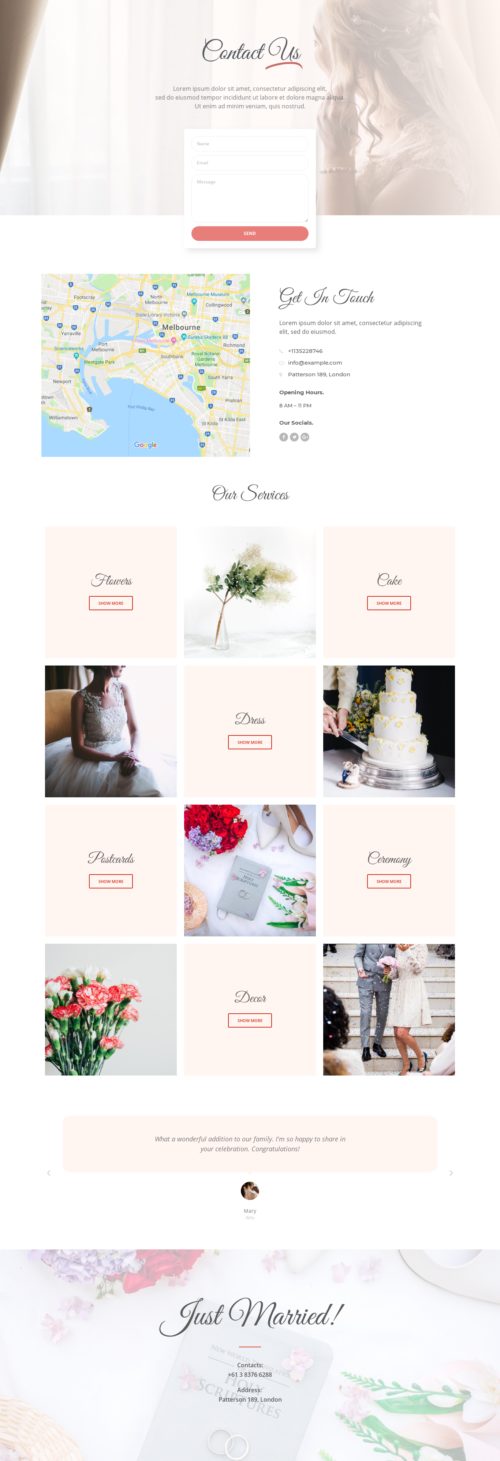 Wedding - Contact us 2