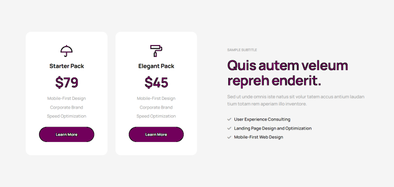 Pricing Table - c766