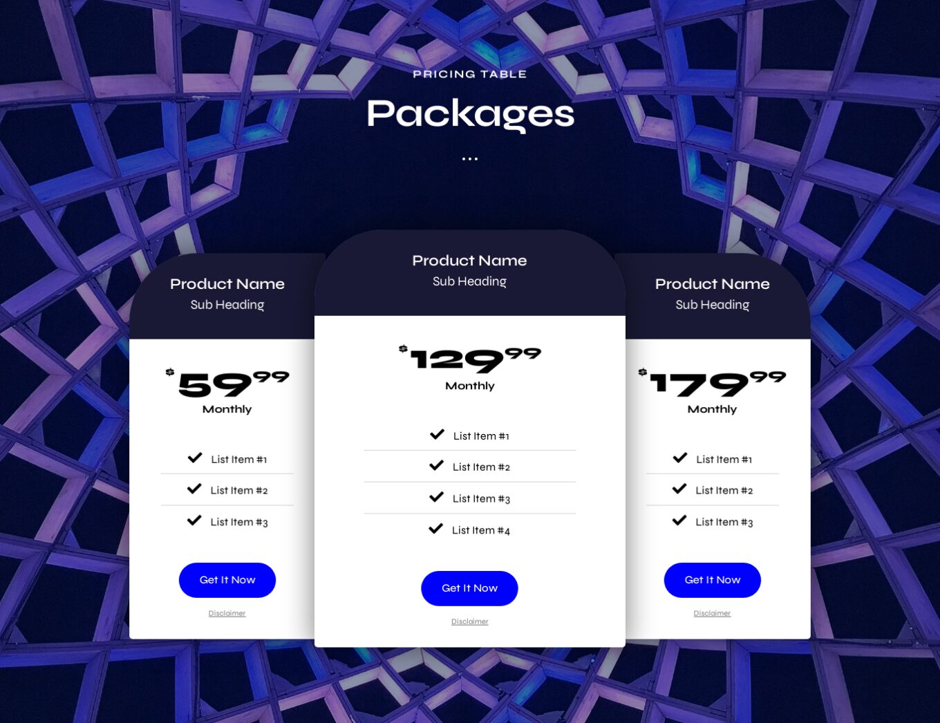 Pricing Table 13