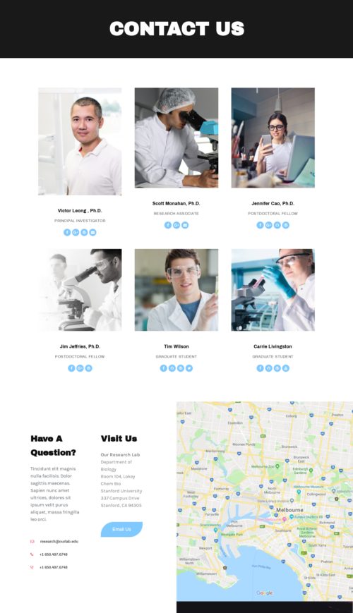 Science Contact Us