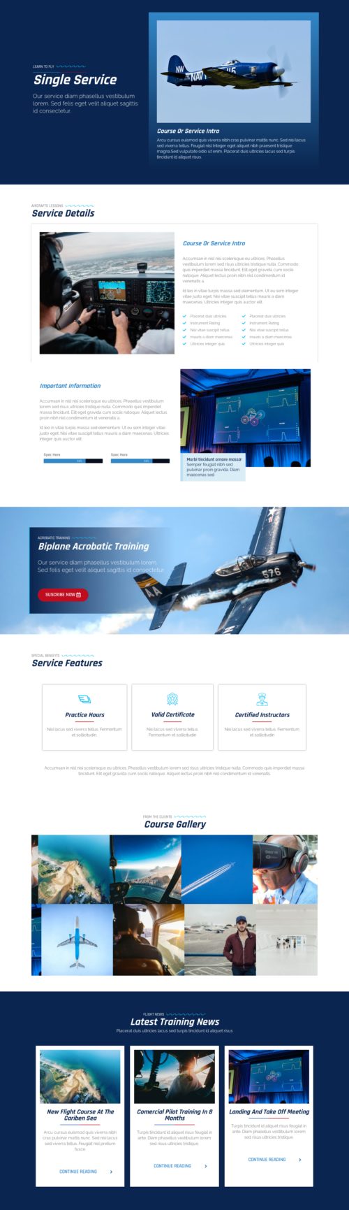 Flight Training - Single Service