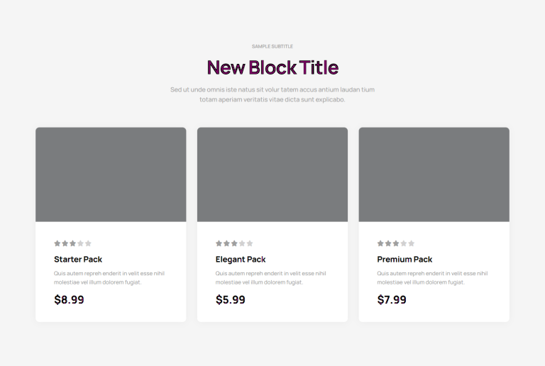 Pricing Table c1151