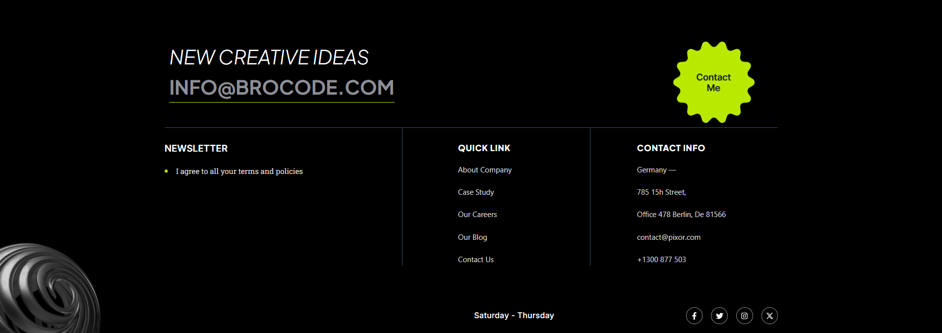 Creative Agency - Footer 1