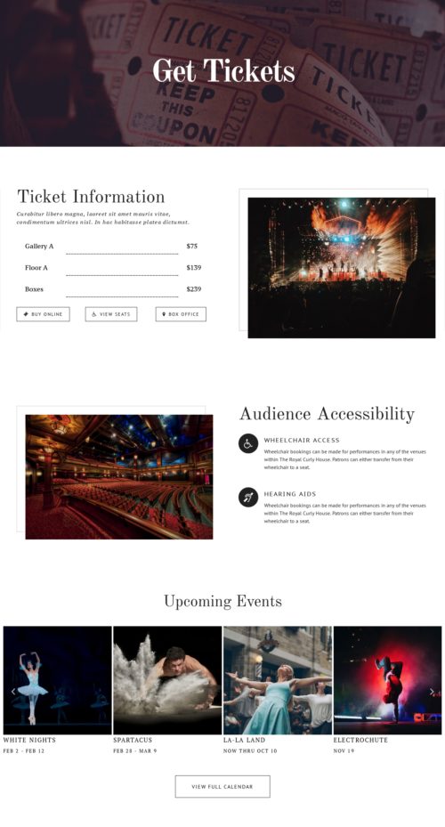Theatre Company - Ticket Information
