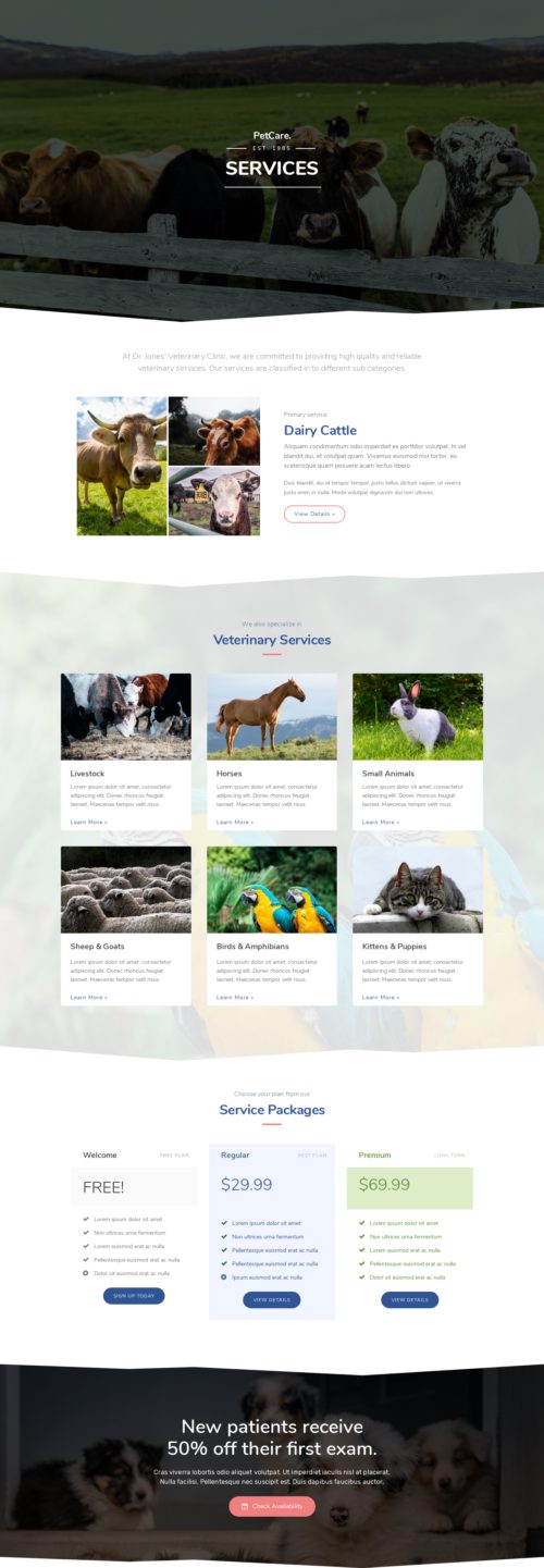 Veterinary - Services – Veterinary