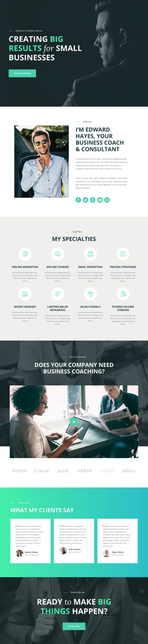 Business Coach - Home 1