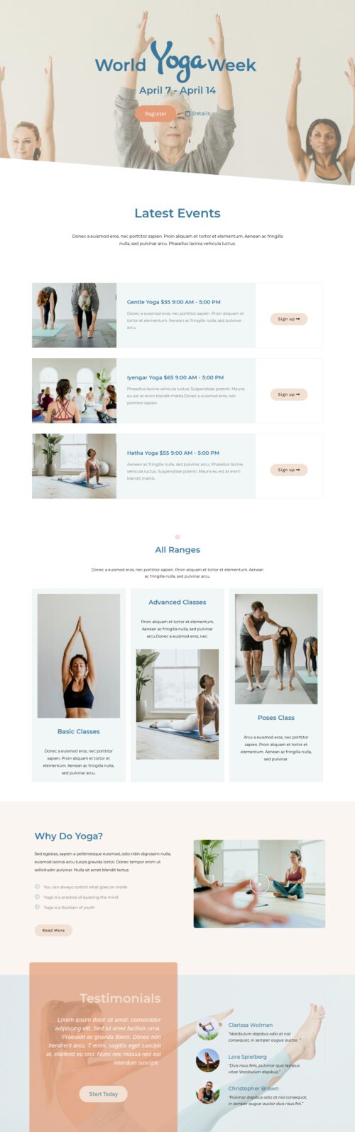 yoga studio- Events