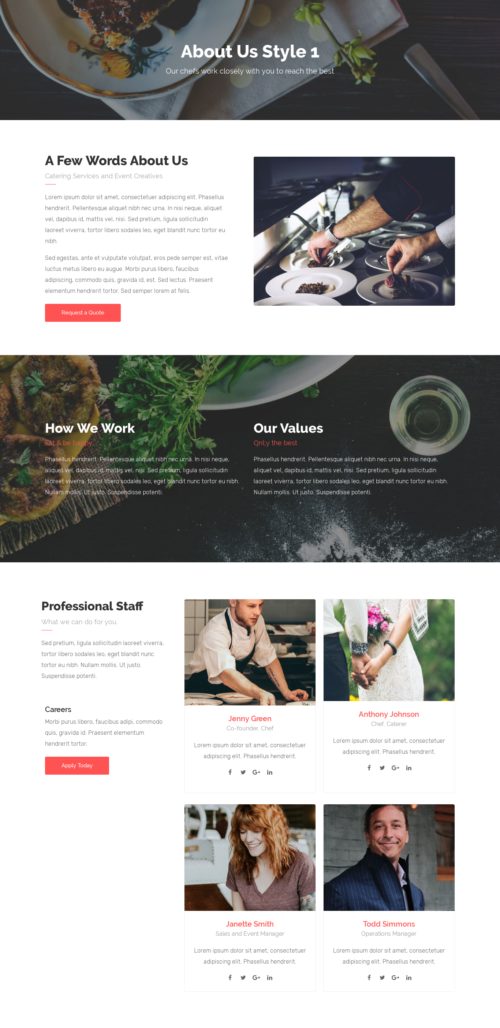 Catering Business - About us