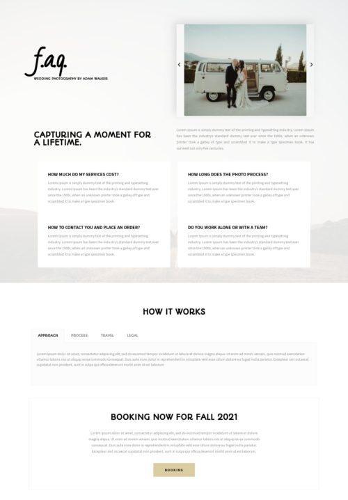 Wedding Photography - FAQ