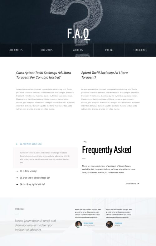 CoWorking Space - faq