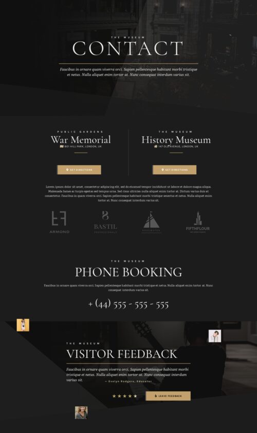 Elementor kit - Museum - Contact
