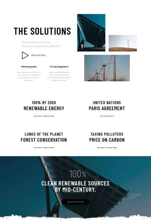 Climate Change Awareness - The Solutions