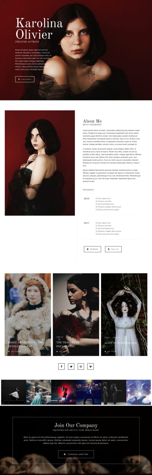 Theatre Company - Actor Profile