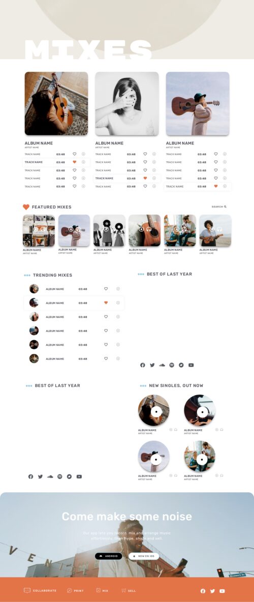 Music App - Mixes