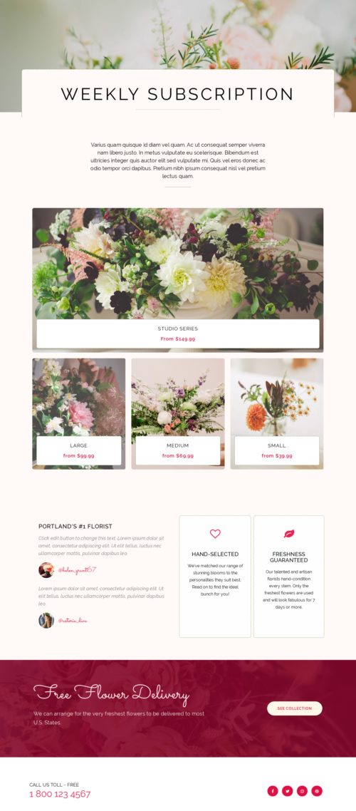 Florist - Single Flower Subscription