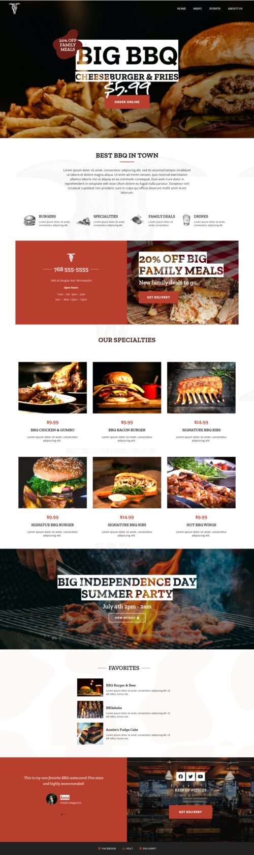 BBQ Restaurant - Home 1
