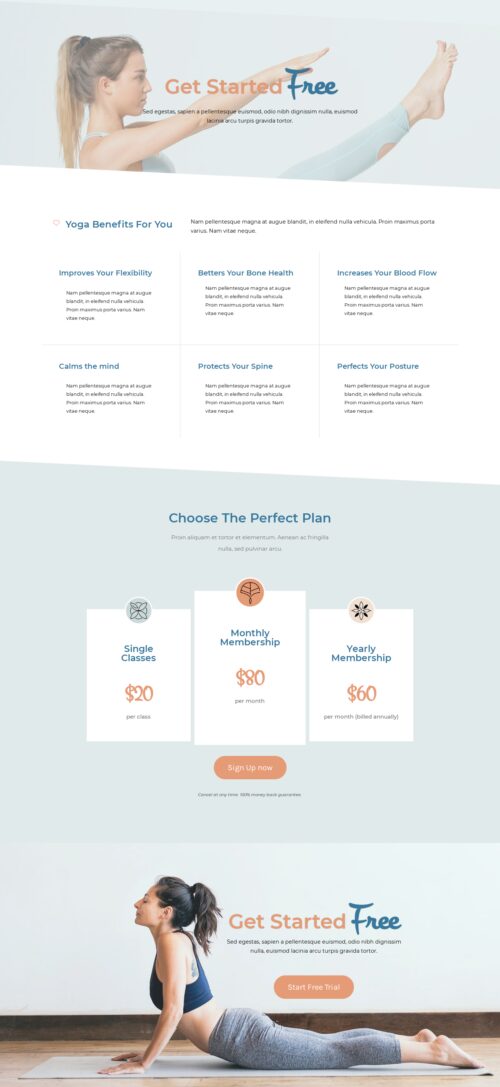 yoga studio-Pricing