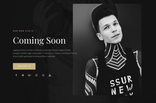 Elementor kit - Tattoo Studio - Coming Soon 1