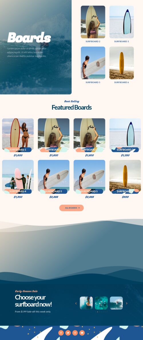 Surf Shop - Boards List 2
