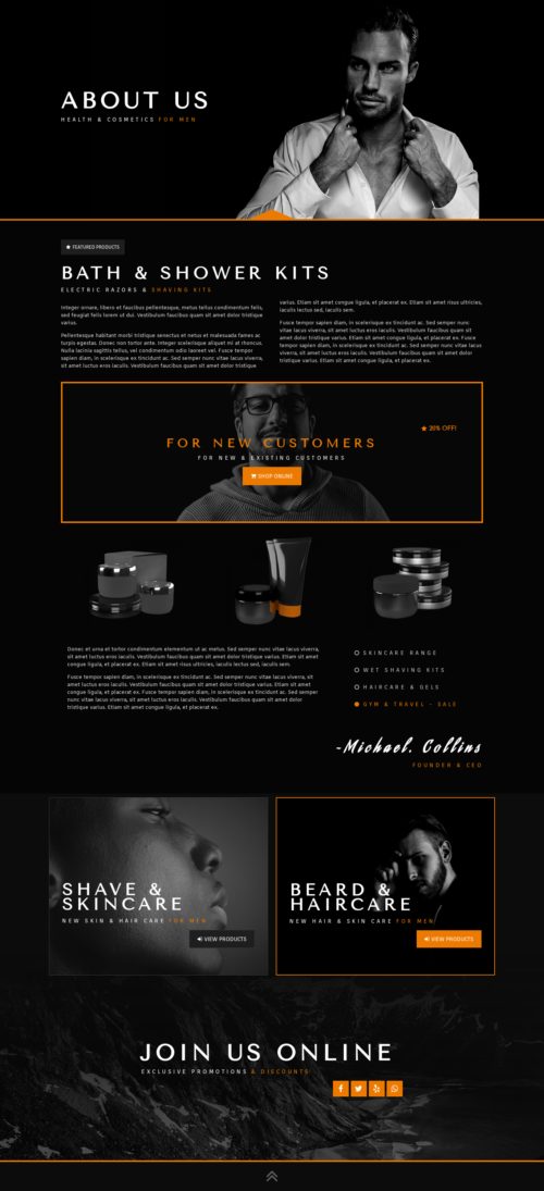 Men's Cosmetics - About
