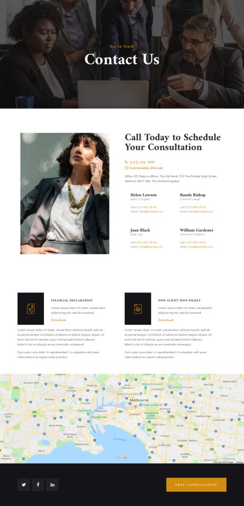 Law Firm - Contact us 2