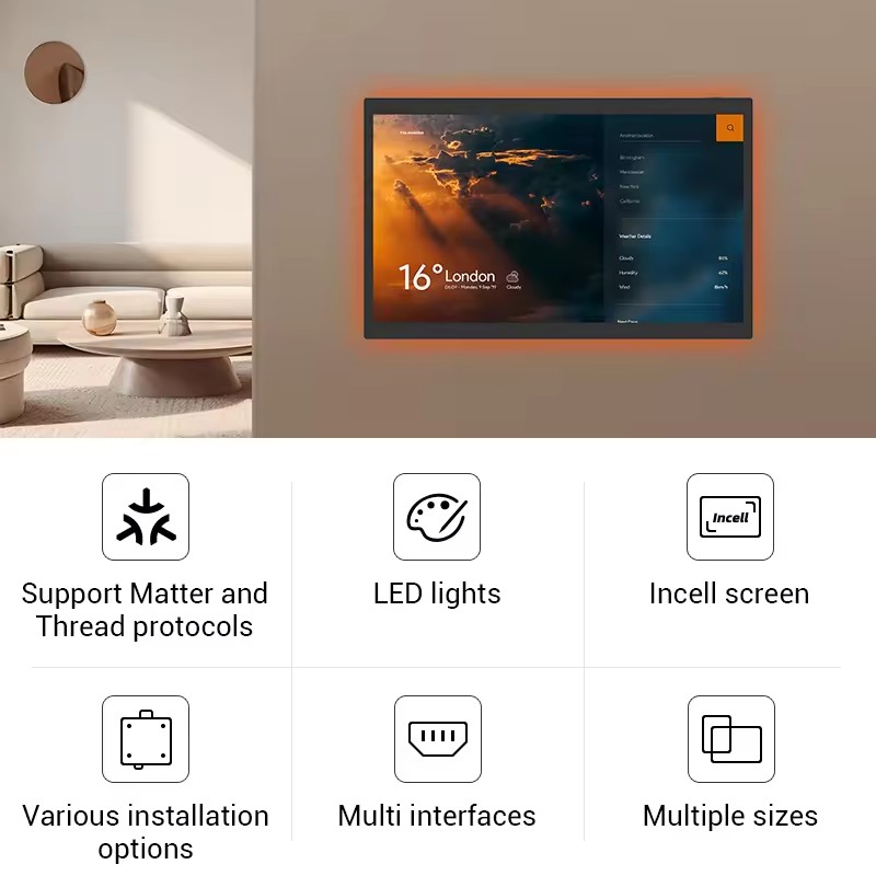 Tuya Smart Home Products Zigbee 3.0 Switch Curved Glass Mirror Rose Gold Touch Sensing Intelligent Light Controller thumbnail 3