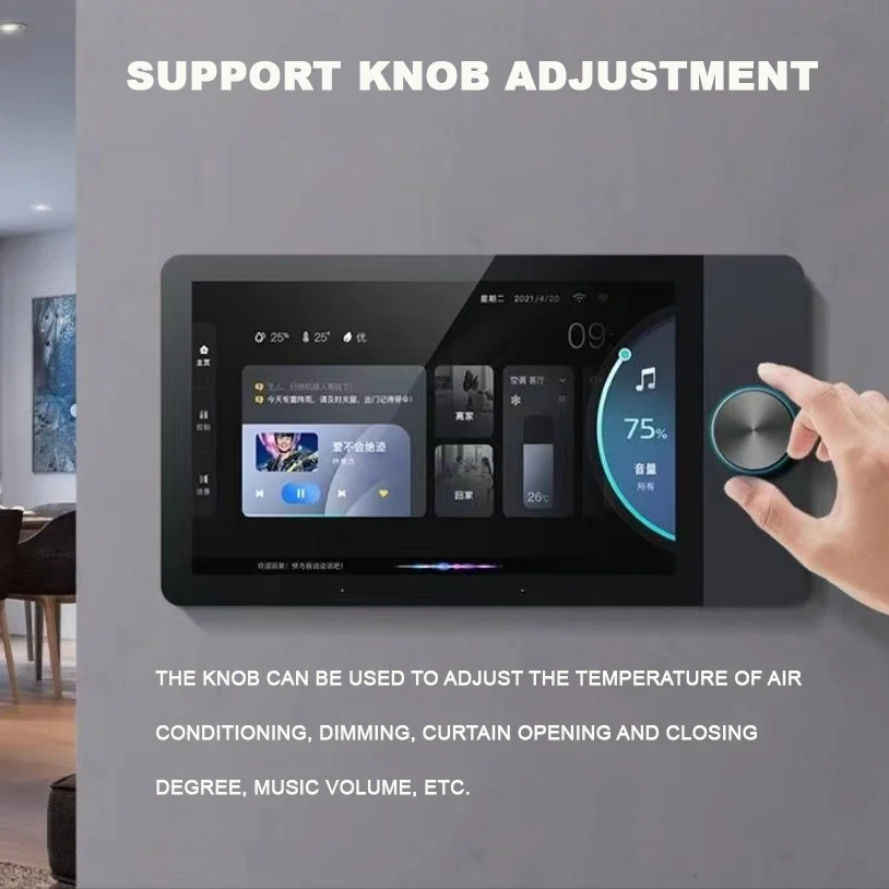 Tuya WiFi Smart Home Product DIY Name Wall Lighting Switch with LED Display Panel 86x86mm 1 2 3 4 Gang Controller thumbnail 2