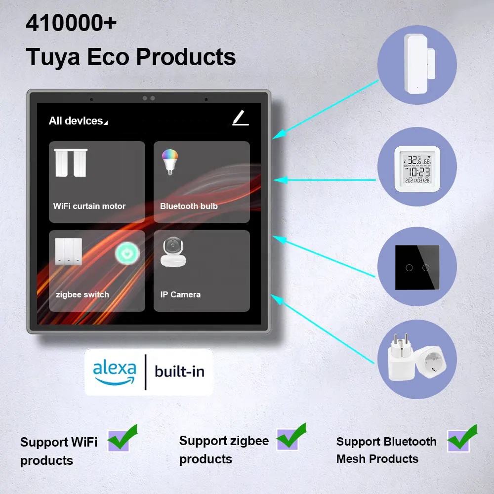 Smart Home Matter Thread Wifi 10.1 Inch Wall Mount Android Poe Automation Device Products Control Light Lock Outlet Tablet Panel thumbnail 2