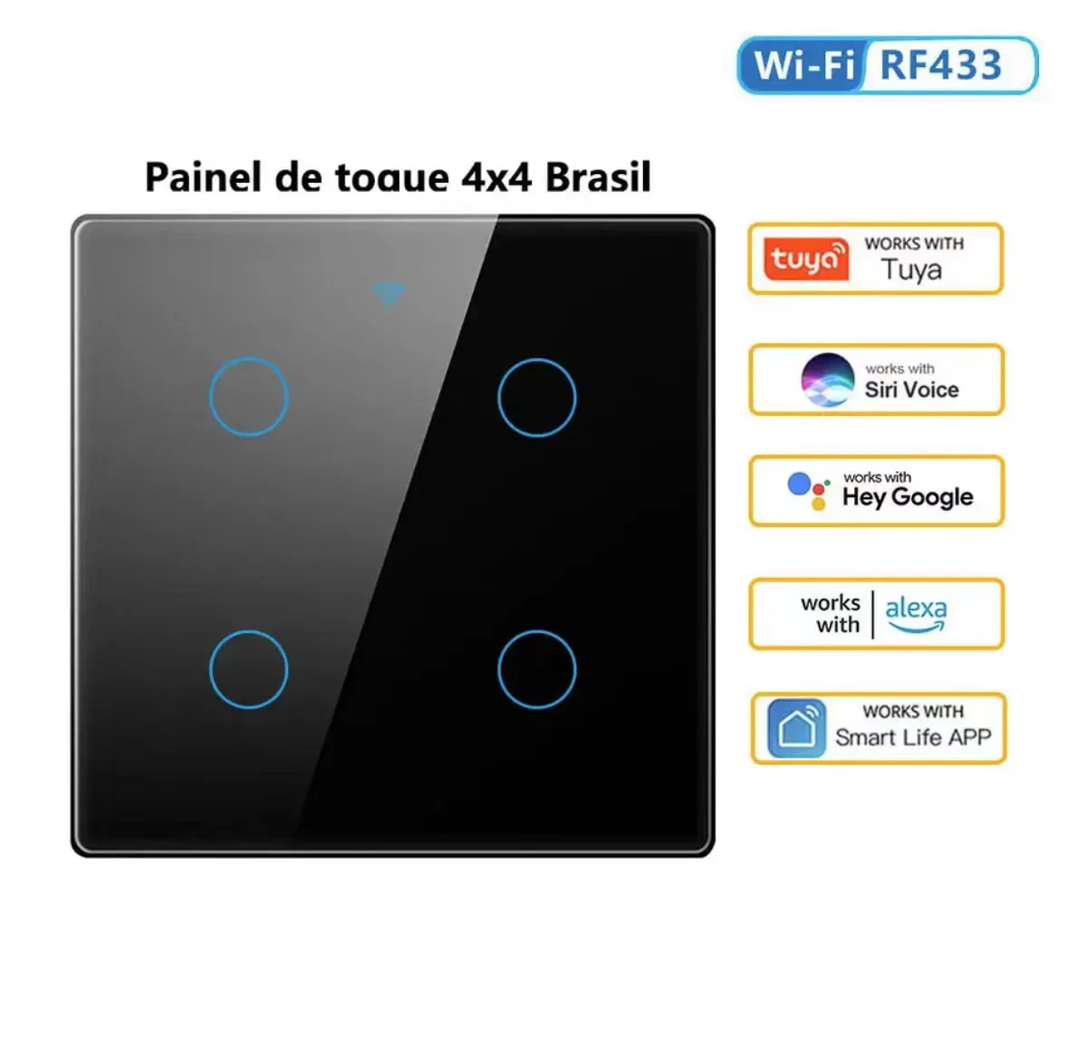 Smart Home Products & Devices Electrical Accessories Standard 4/6/8 Gang WIFI Smart Life Tuya Smart Wifi Touch Light Switch thumbnail 2