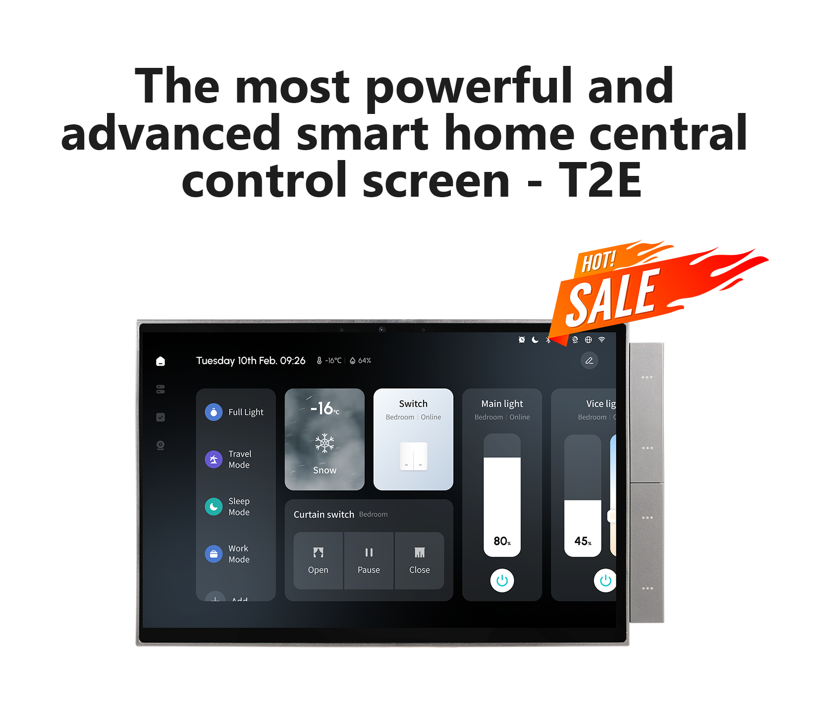 "2025 10.1"" Tuya Smart Home Automation In-Wall Mount Central Control Switch Panel with Zigbee Hub Gateway Built-in Alexa Voice" thumbnail 3