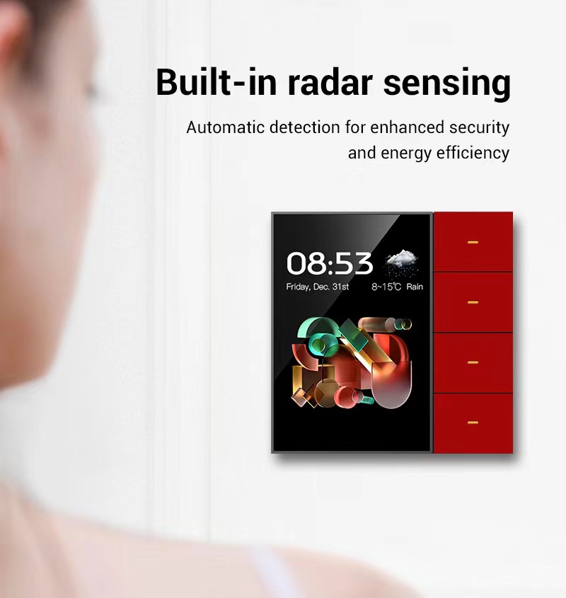 "4""tuya Gateway Wifi Smart Home Products & Devices Smart Touch Control Panel Android Home Automation Electric Smart Technology H9" thumbnail 3