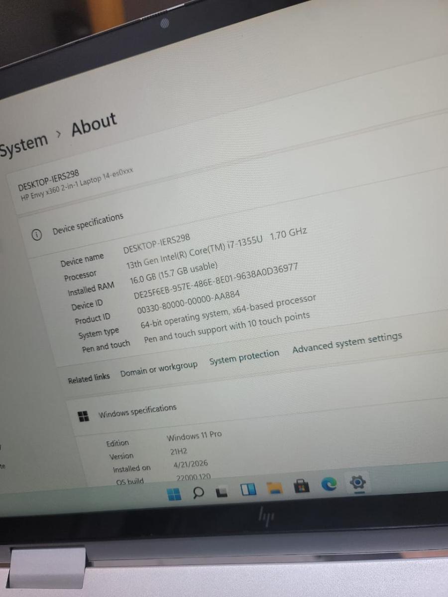 HP envy 360 2-in-1 laptop view 2