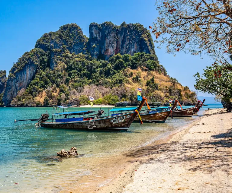 Beach boats in Baratang