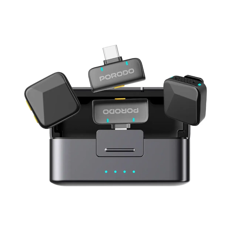 Porodo Bordeaux Orion Lavalier Type-C and Lightning microphone