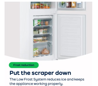 Candy CCT3L157EWK-1 176cm 50/50 Fridge Freezer - White - E Rated view 5