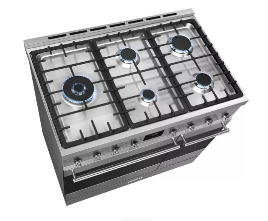 SMEG C92GMX2 90 Dual Fuel Range Cooker - Stainless Steel view 4