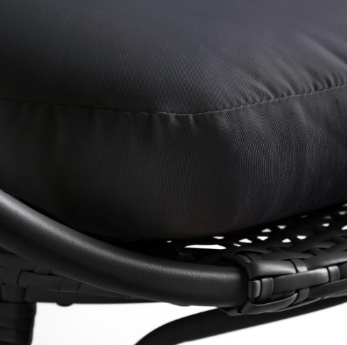 Habitat Kora Rattan Effect Garden Egg Chair - Black view 4
