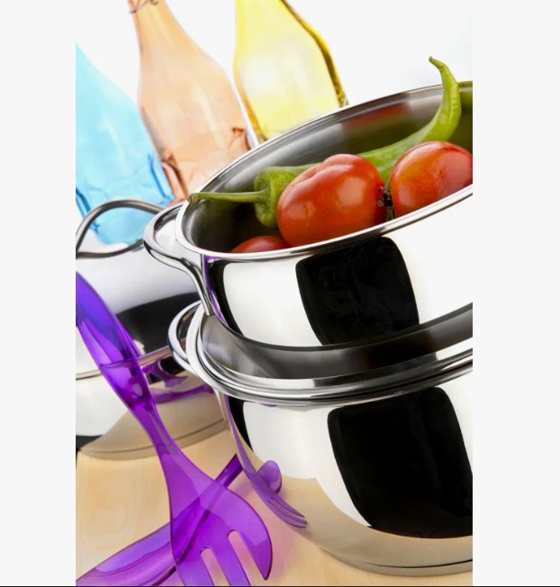 Elora 8 - Piece Stainless Steel Cookware Set By Belfry Kitchen view 3