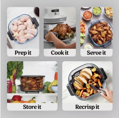 Ninja CRISPi PRO 5-in-1 Glass AS090UKWH Air Fryer view 2