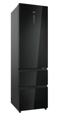 Haier 3D 60 Series 7 HTW7620DNGB Wifi Connected 205cm Total No Frost Fridge Freezer - Obsidian Black Glass - D Rated view 12