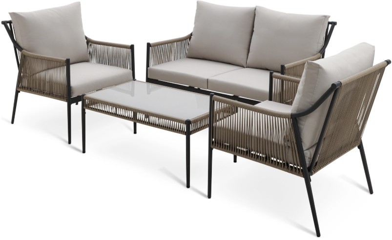 Habitat Pesaro 4 Seater Rattan Effect Garden Sofa Set view 2
