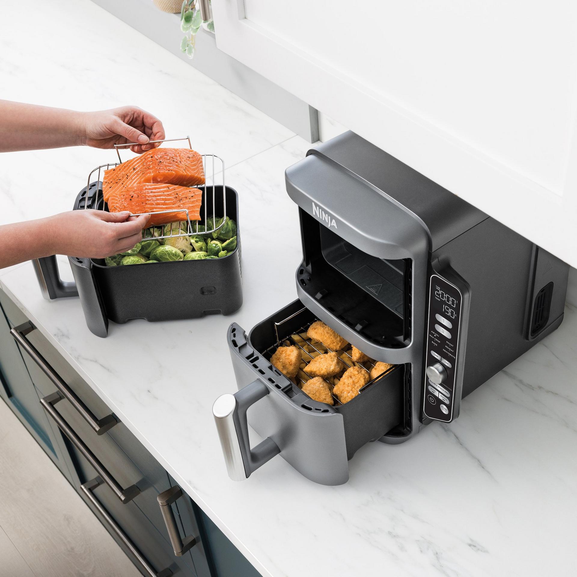 Ninja Double Stack XL SL400UK 9.5L Air Fryer - Grey view 2