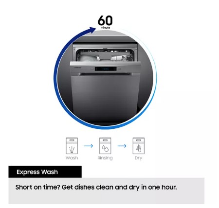 SAMSUNG Series 11 DW60A8060FS Full-size WiFi-enabled Dishwasher - Stainless Steel view 9