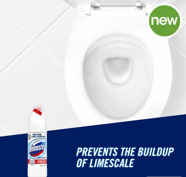 Domestos White and Sparkle Thick Bleach 750ml 6 Pack view 2