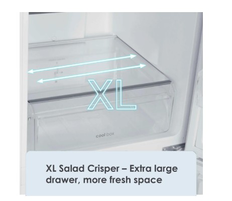 Candy CCT3L157EWK-1 176cm 50/50 Fridge Freezer - White - E Rated view 2