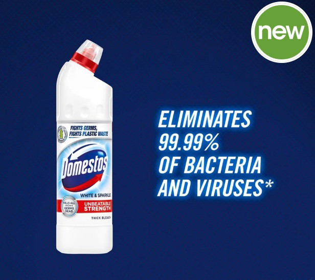 Domestos White and Sparkle Thick Bleach 750ml 6 Pack view 4