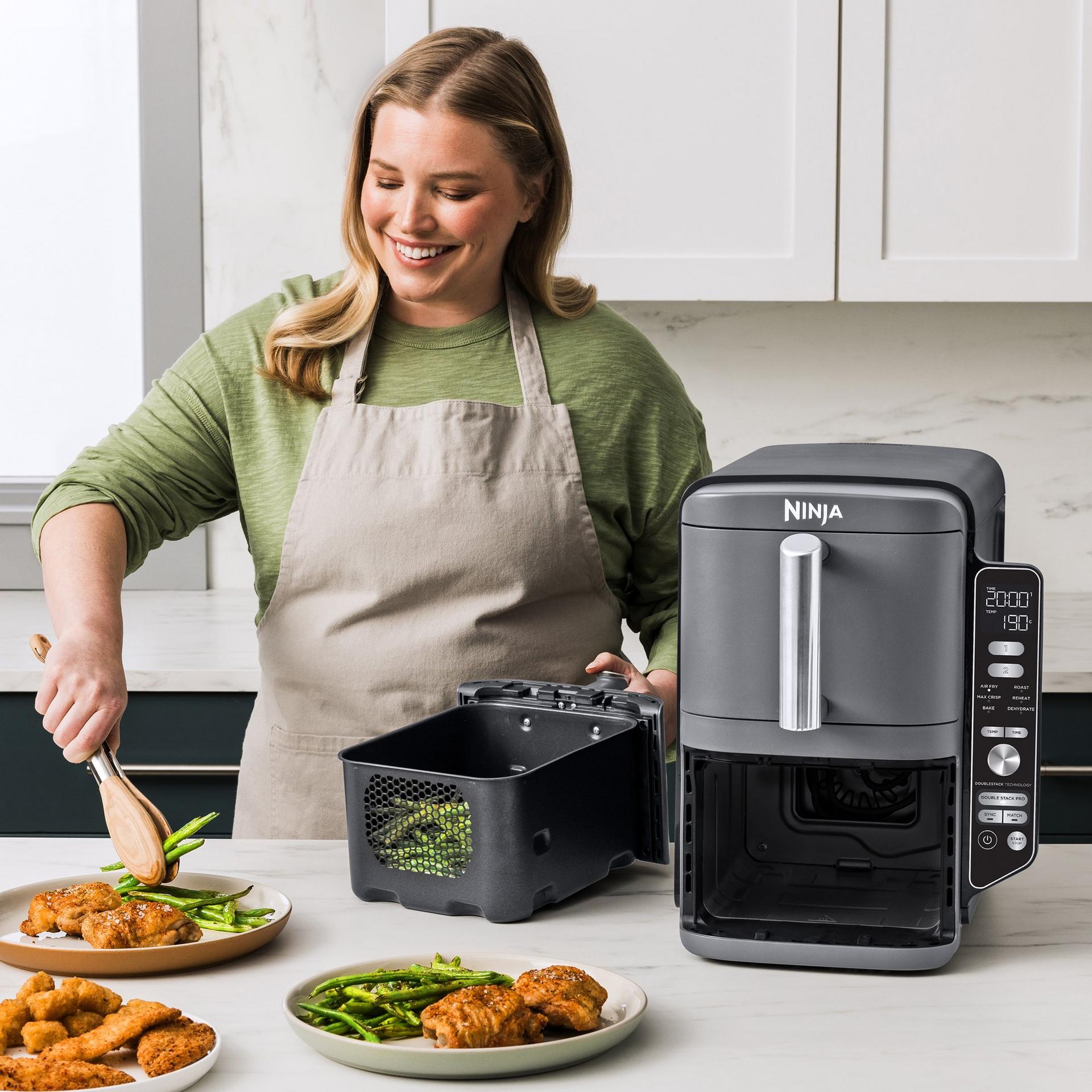 Ninja Double Stack XL SL400UK 9.5L Air Fryer - Grey view 6