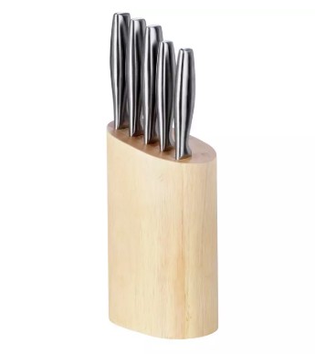 Argos Home 5 Piece Stainless Steel Knife Block Set view 3