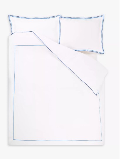 DOUBLE SIZE: Designers Guild Astor 400 Thread Count Double Duvet Cover, Cobalt view 3