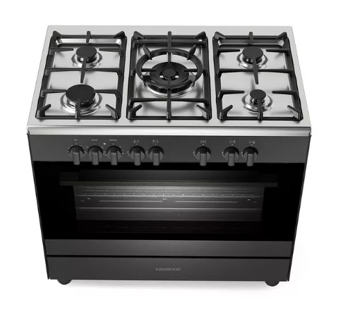 KENWOOD CK500DF 90 cm Dual Fuel Range Cooker – Matt Black & Chrome view 8